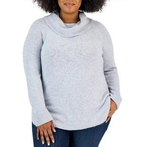 BNWT Style & Co Plus Size Waffle-Knit Cowlneck Sweater
